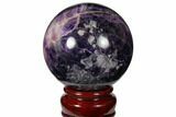Polished Chevron Amethyst Sphere #124486-1